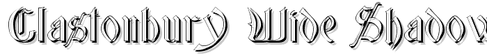 Glastonbury Wide Shadow font